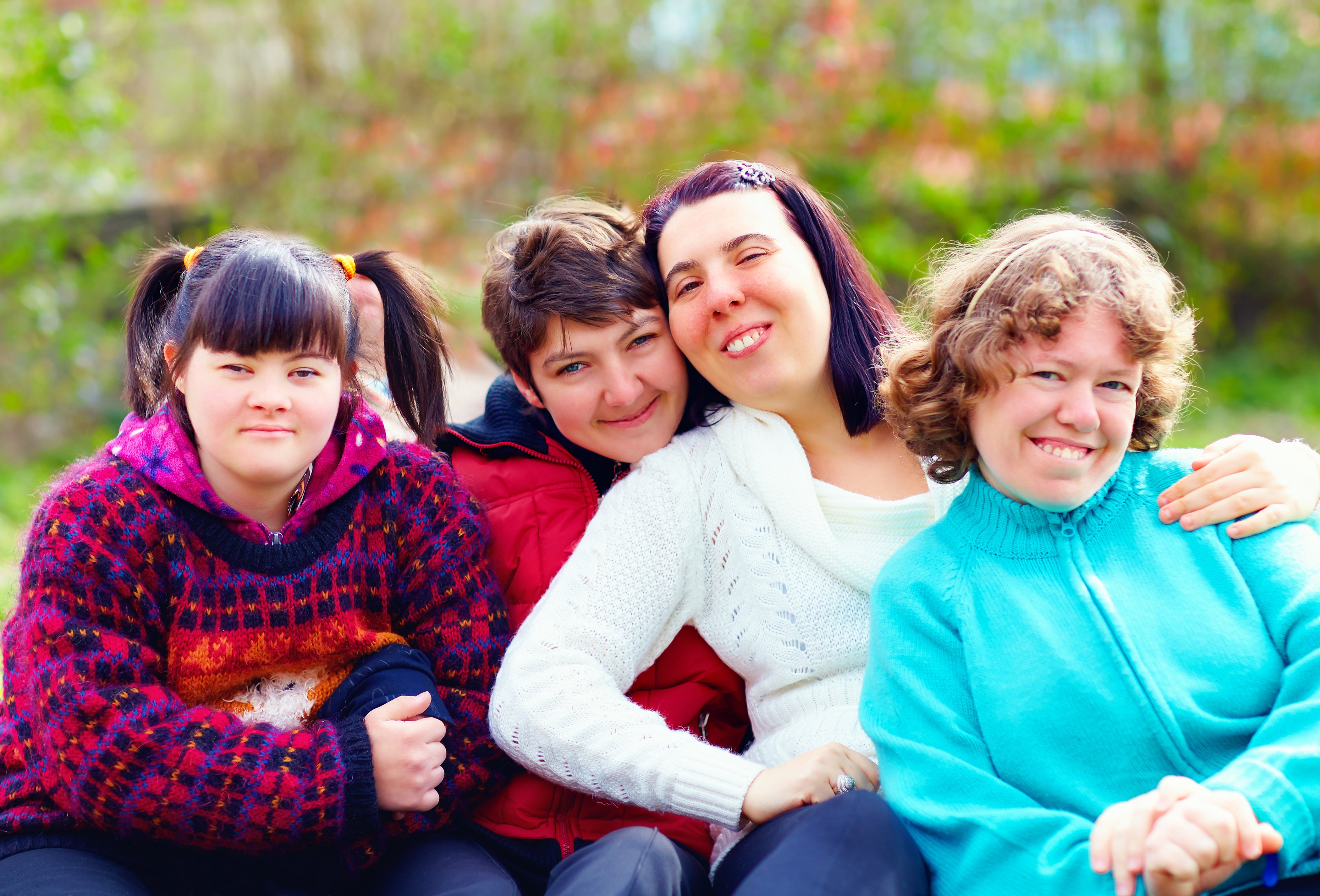 a group of women at a park